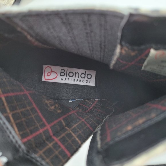 Blondo Black and Cream Snake Print Ankle Booties - Picture 7 of 8